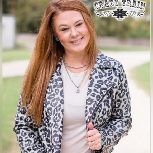 CRAZY TRAIN Leopard Jacket, "Taylor" Faux Leather Jacket - XXL - Picture 2 of 15